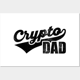 Crypto Dad Vintage Athletic Swoosh Posters and Art